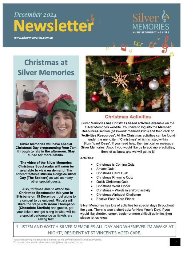 December newsletter