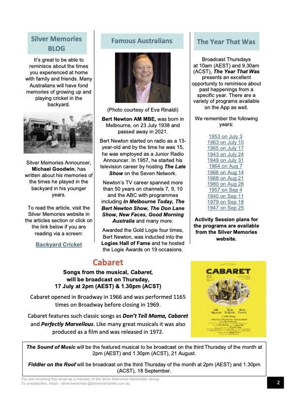 July Newsletter