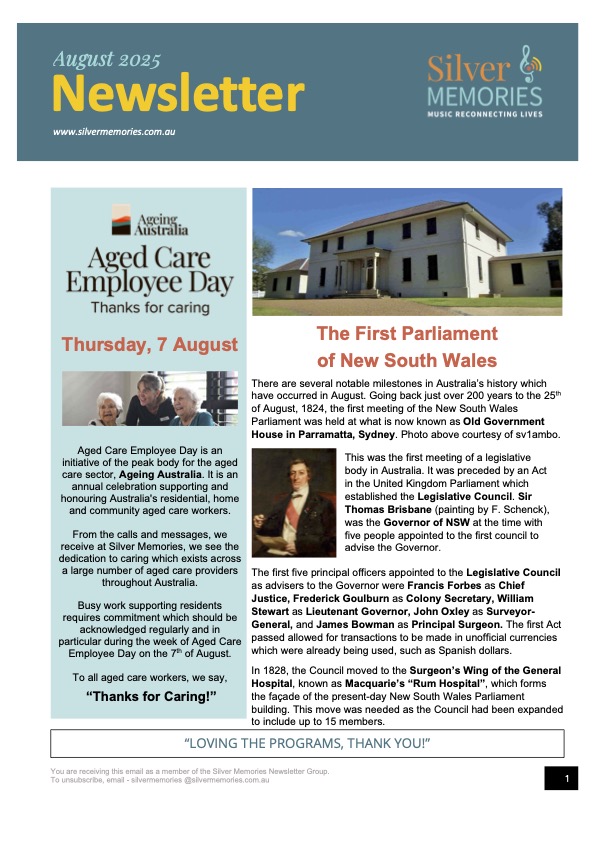 Aug Newsletter
