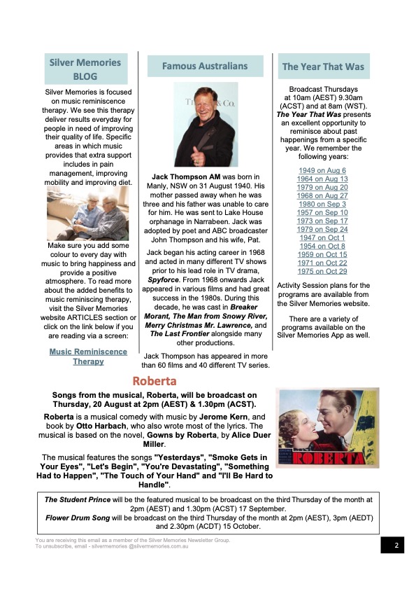August Newsletter